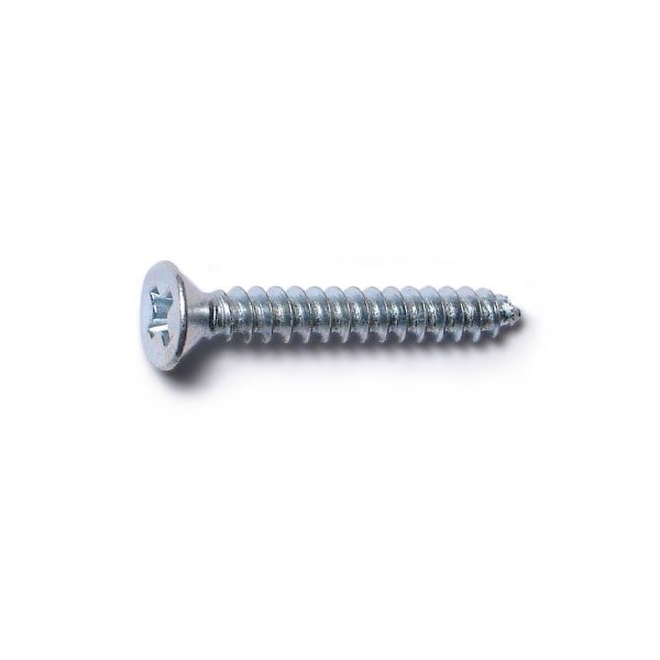 Midwest Fastener Sheet Metal Screw, #6 x 1 in, Zinc Plated Steel Flat Head Phillips Drive, 100 PK 03005 - main